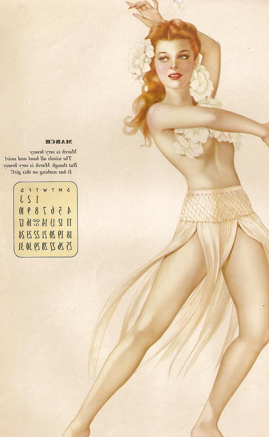 13P Erotic Calendar 5 - Vargas Pin-ups 1945