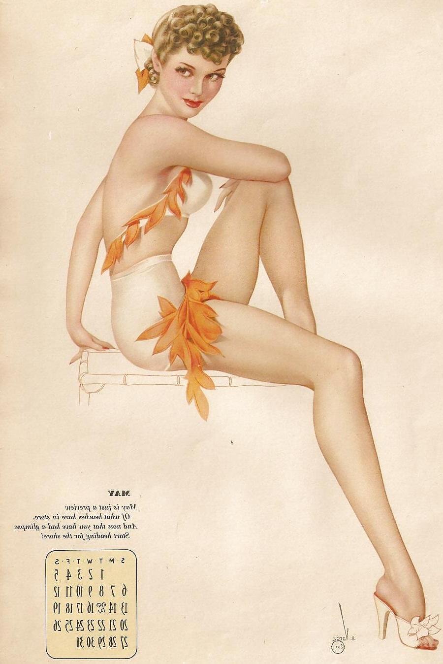 13P Erotic Calendar 5 - Vargas Pin-ups 1945