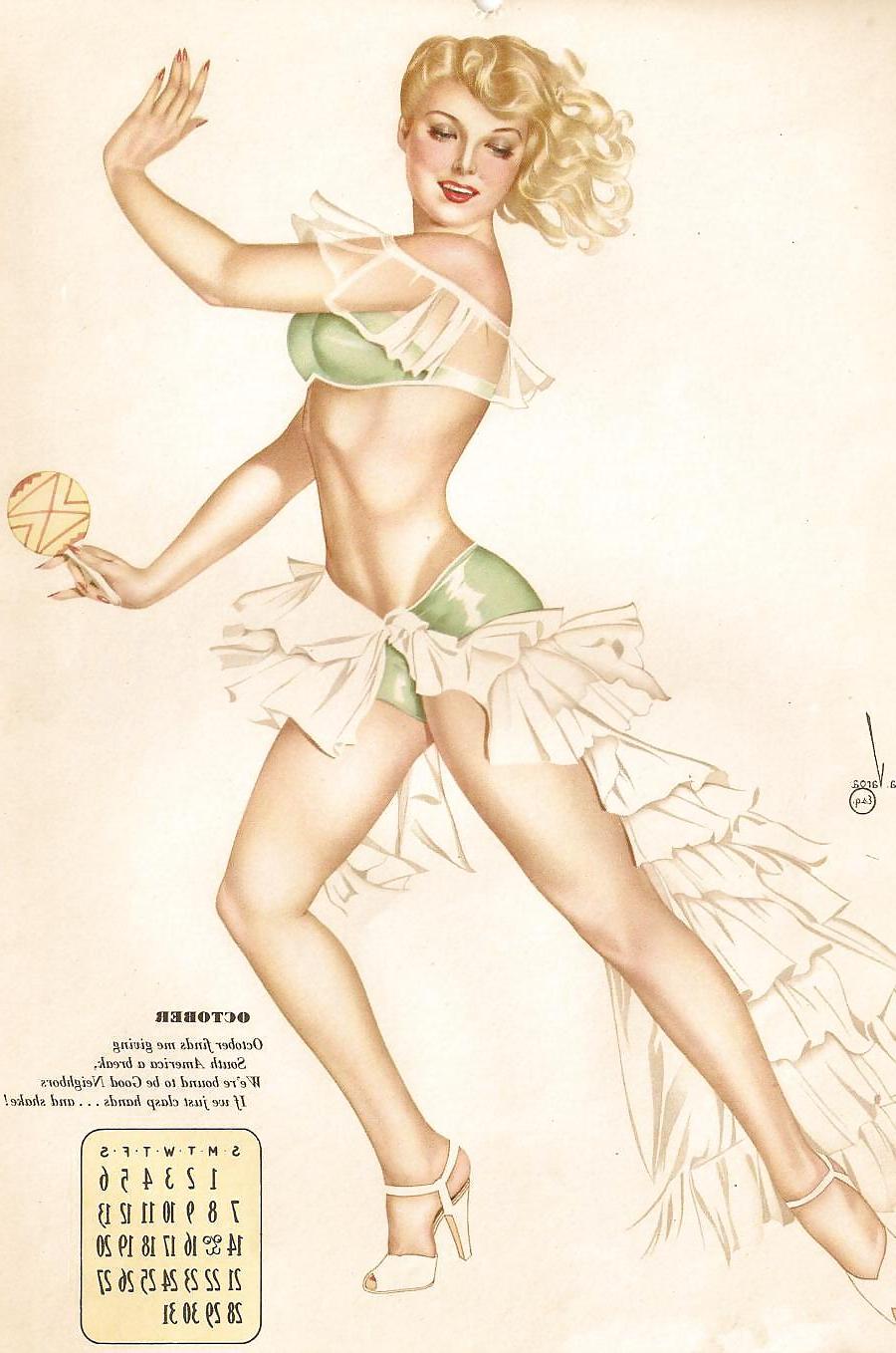 13P Erotic Calendar 5 - Vargas Pin-ups 1945