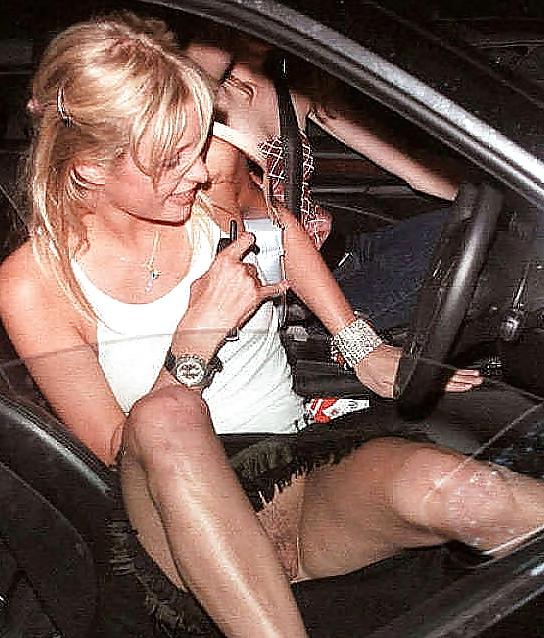 25P Beautiful Celebs Upskirt Out of the Car by Voyeur TROC