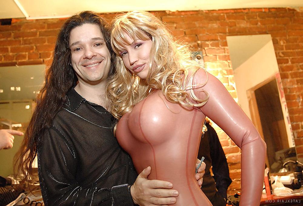 12P Girl in Pink Transparent latex Dress