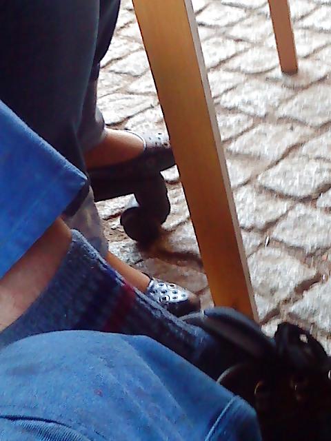 24P Nylonfeet meiner Kollegin in ballerinas