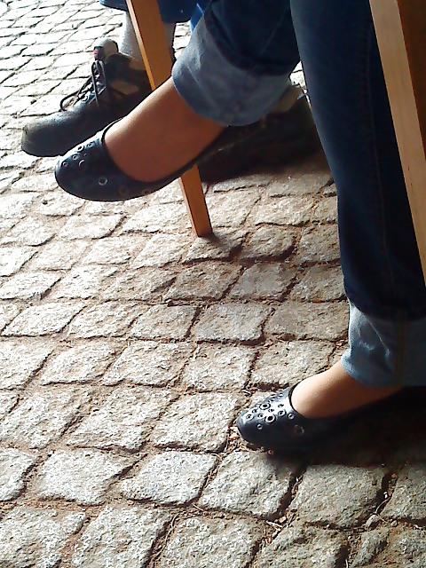 24P Nylonfeet meiner Kollegin in ballerinas