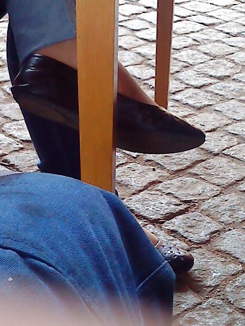 24P Nylonfeet meiner Kollegin in ballerinas