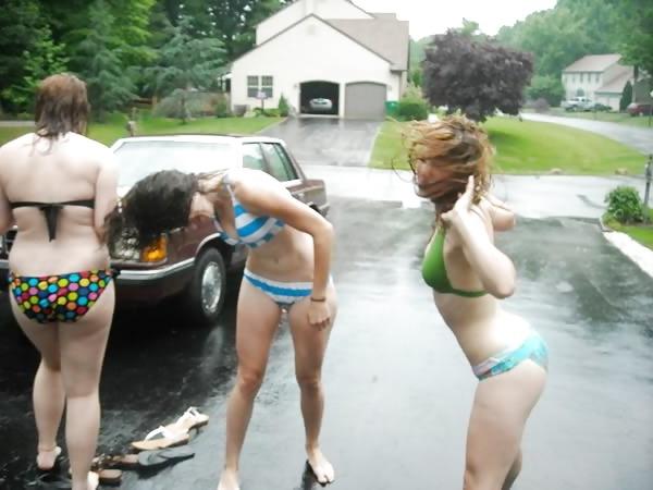 5P Susan,Denise,Karen having fun washing my car
