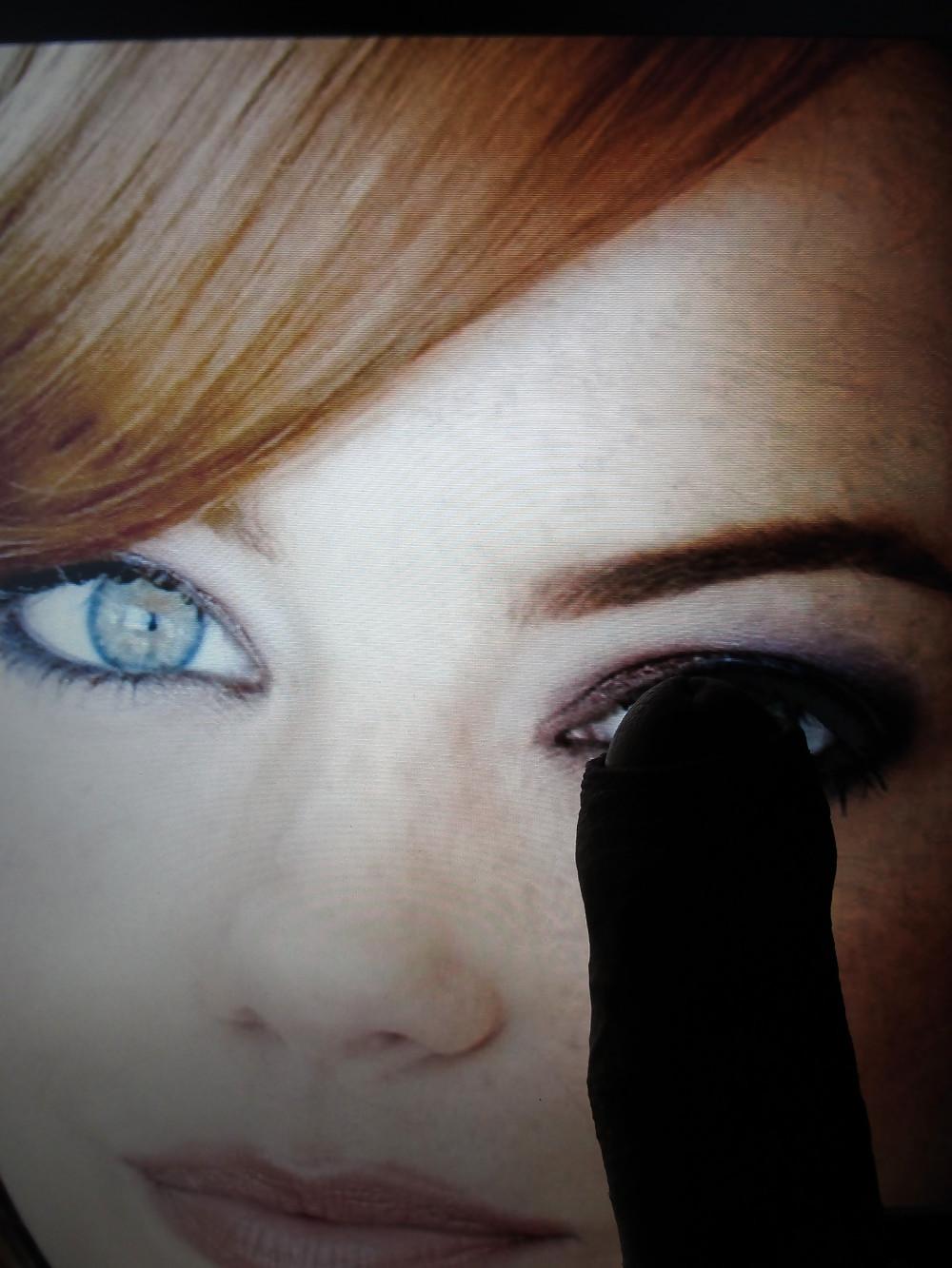 10P Cumshot over EMMA STONE