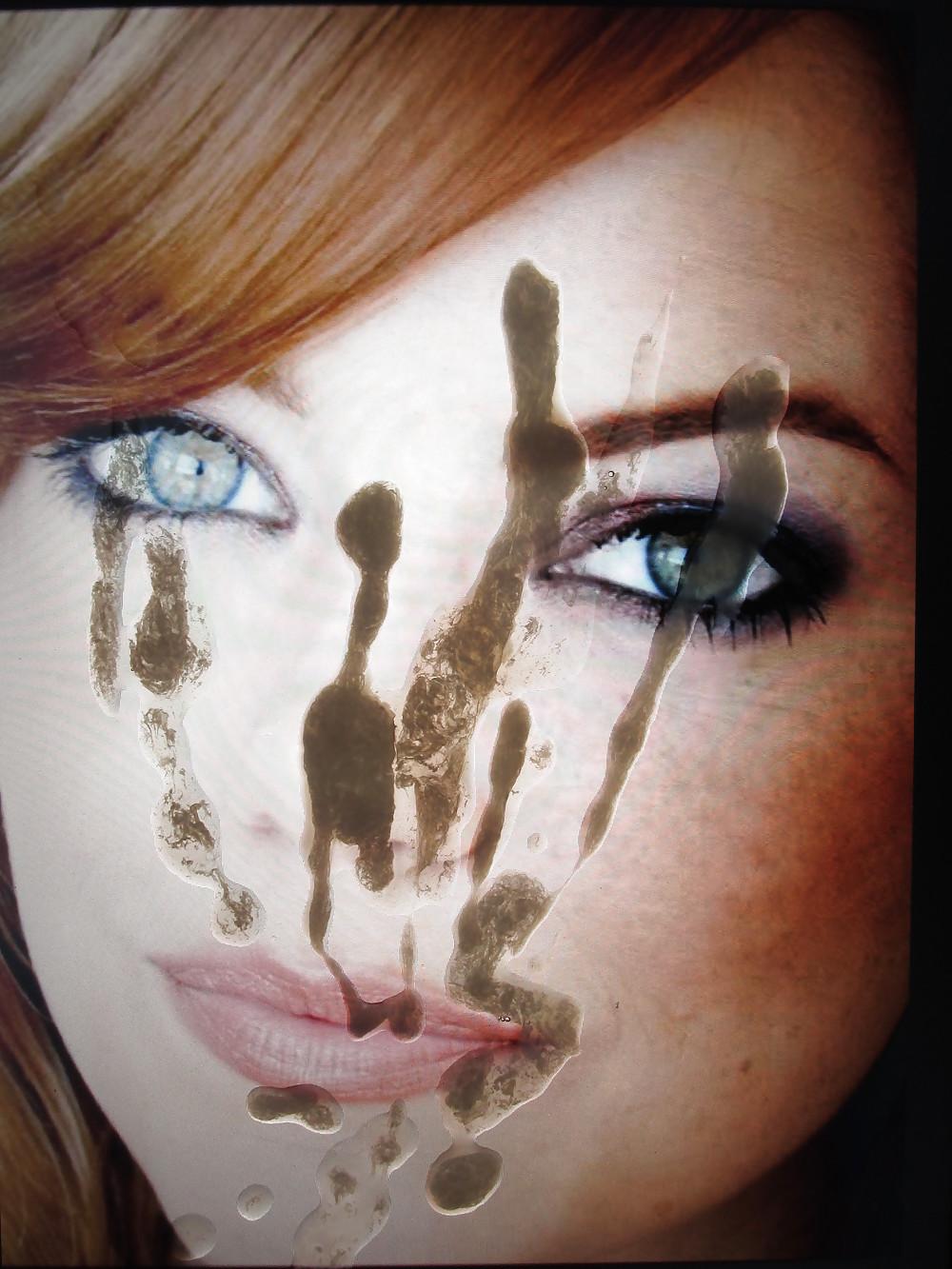 10P Cumshot over EMMA STONE