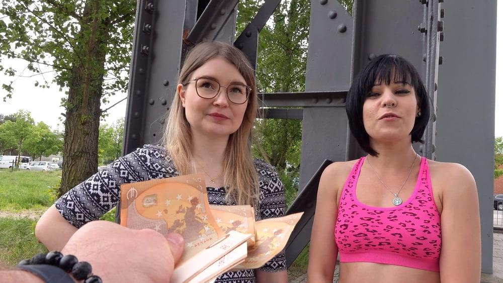 25P GERMAN SCOUT - CANDID BERLIN GIRLS FIRST FFM 3SOME PICKUP