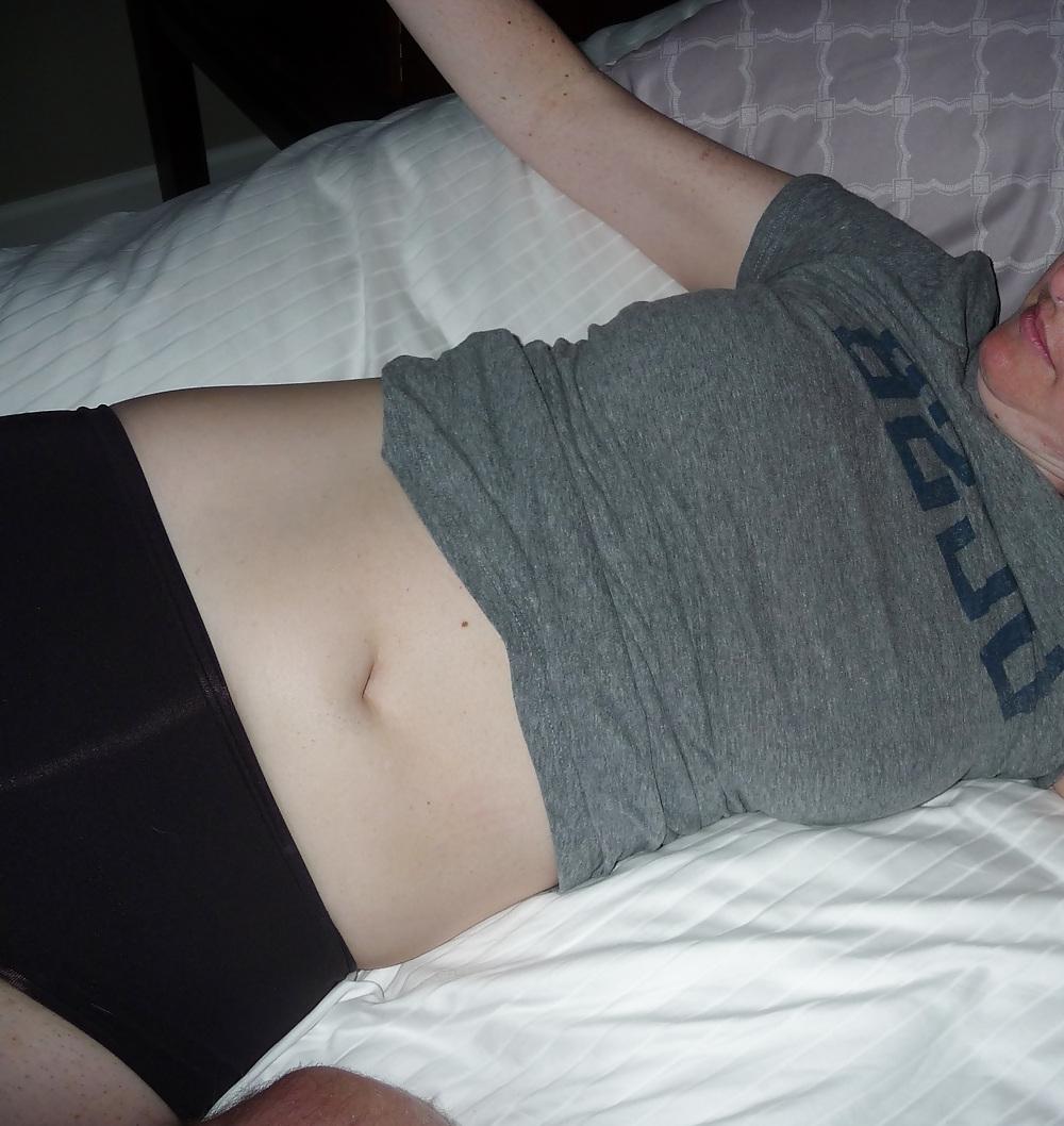 12P Wife's ass in black boy shorts!