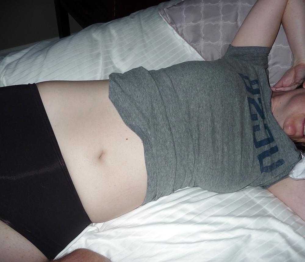 12P Wife's ass in black boy shorts!