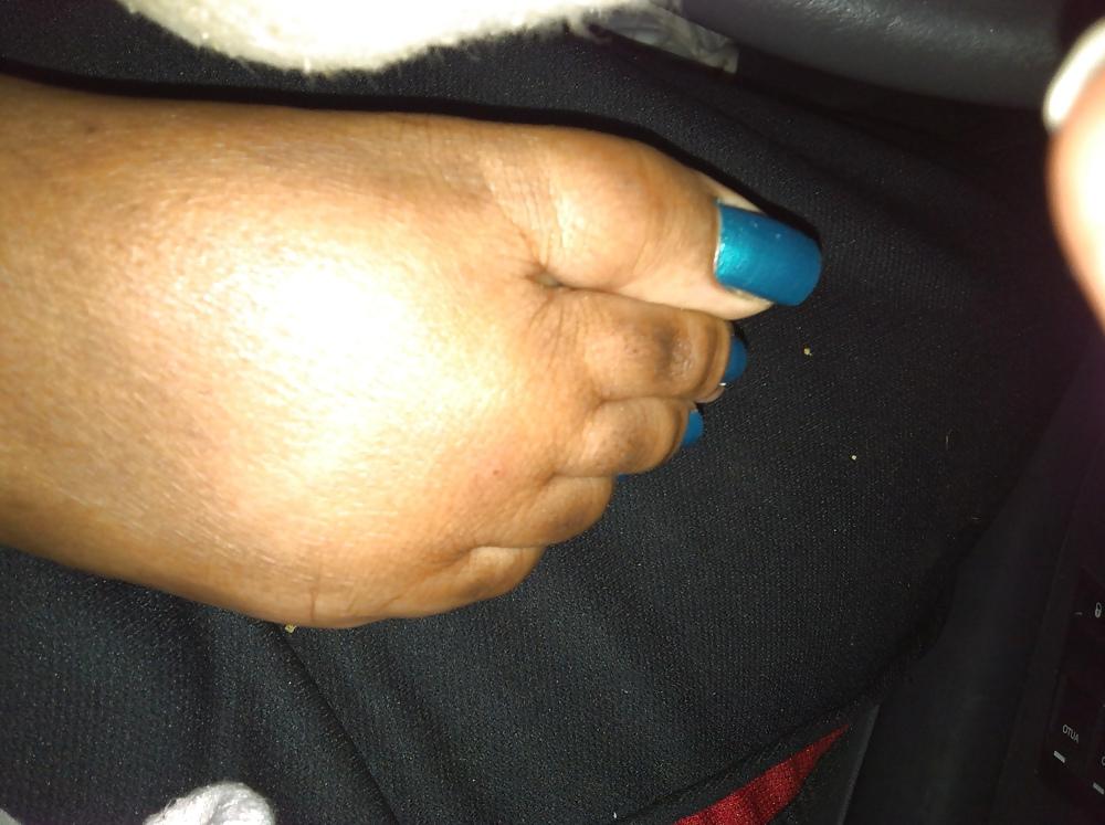8P Teal Toes Car Footjob
