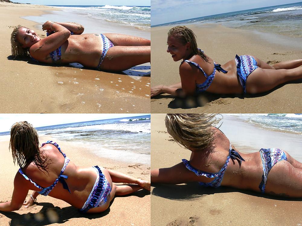16P Australian Blonde Beach Babe (Bikini-Non-Nude)