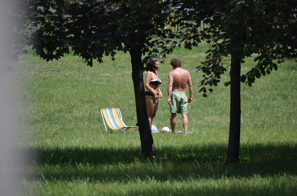 25P Girl sunbathing in the park I