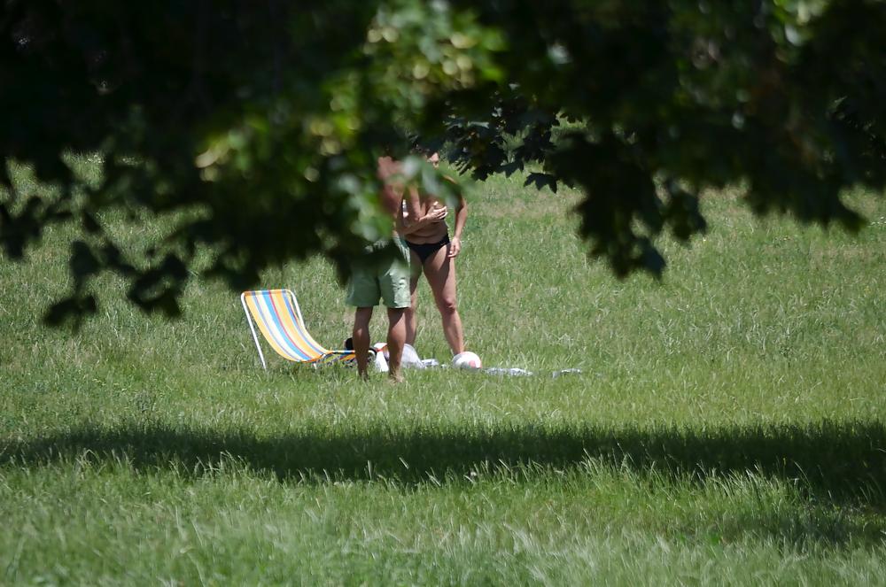 25P Girl sunbathing in the park I