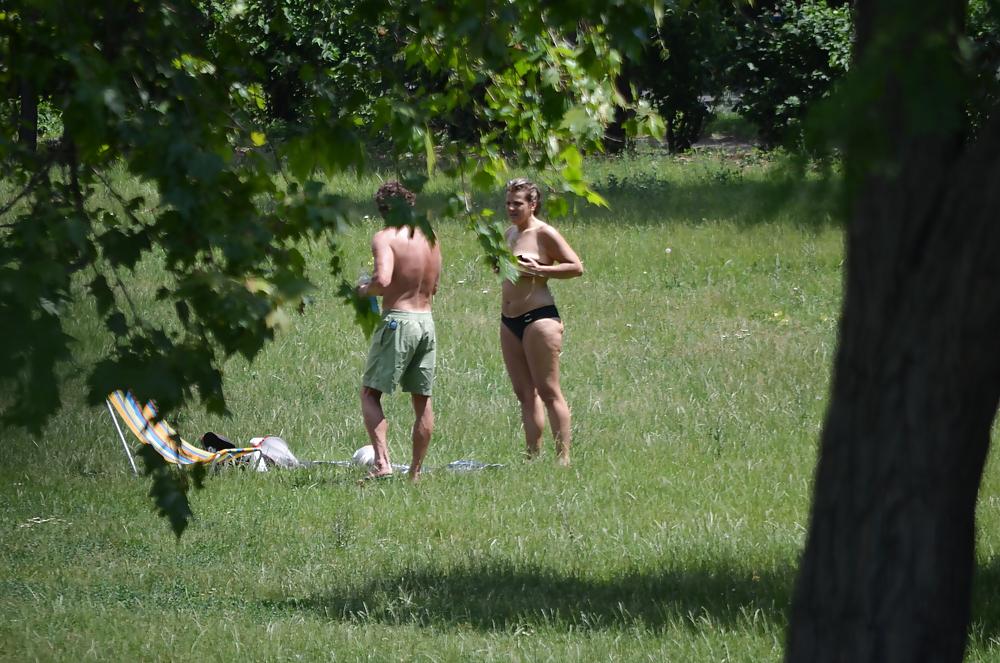 25P Girl sunbathing in the park I