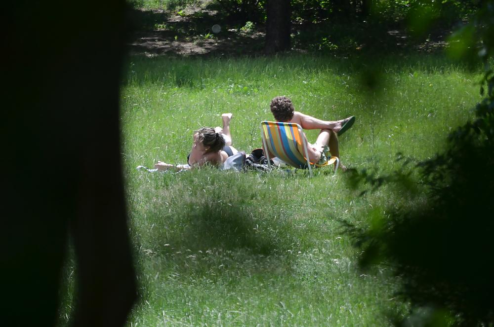 25P Girl sunbathing in the park I