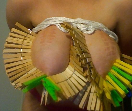 25P Big Natural Boobs Tortured With Over 100 pegs Vol1