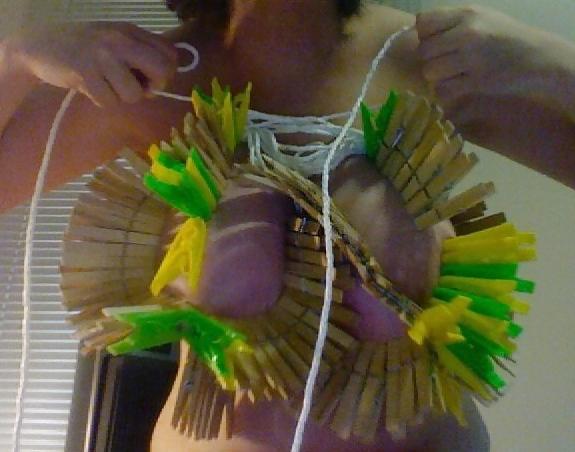 25P Big Natural Boobs Tortured With Over 100 pegs Vol1