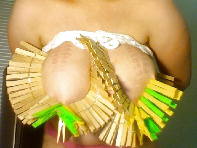 25P Big Natural Boobs Tortured With Over 100 pegs Vol1