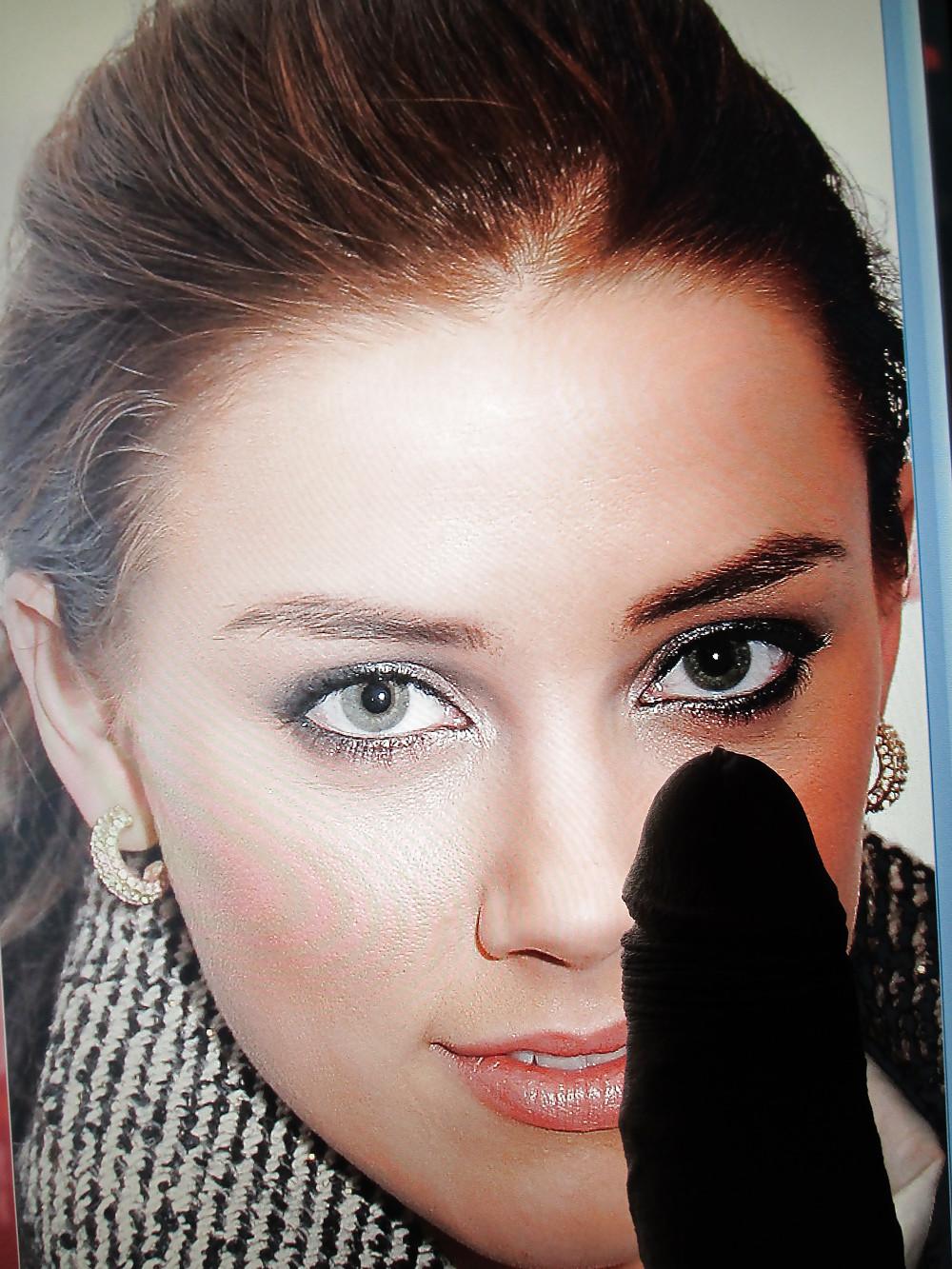5P Cumshot over AMBER HEARD