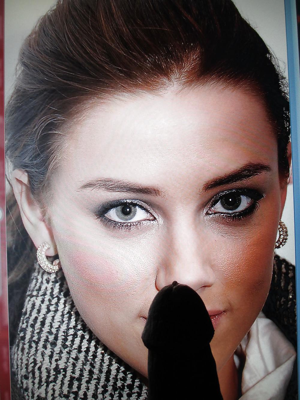 5P Cumshot over AMBER HEARD