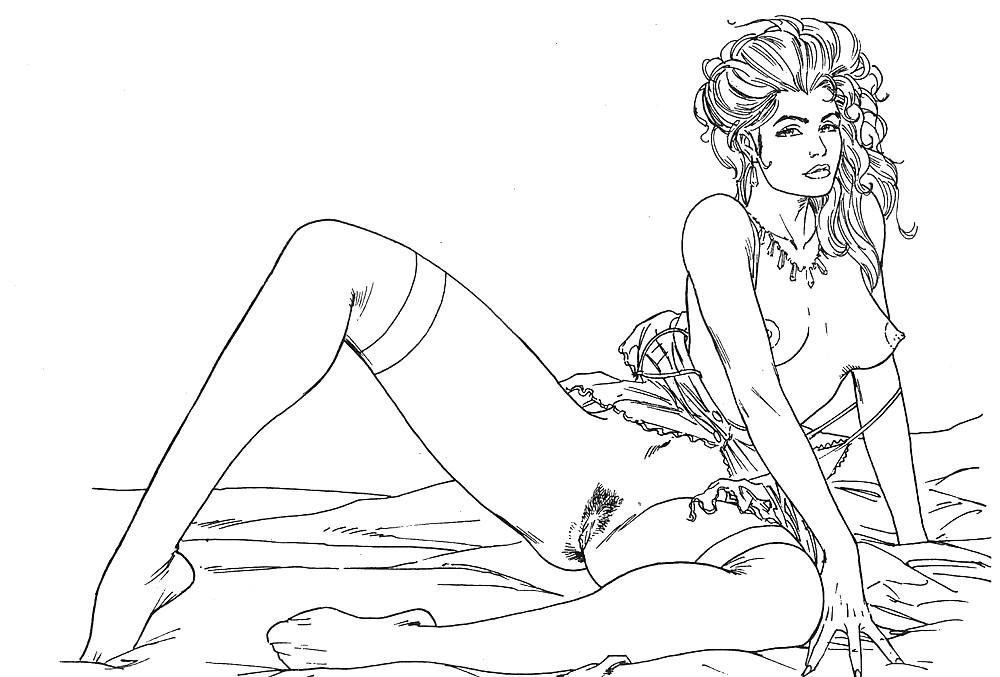 25P Black and white cartoon hentai mix