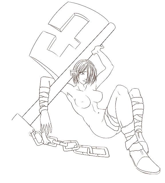 25P Black and white cartoon hentai mix