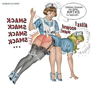 10P Uniform girls spanked