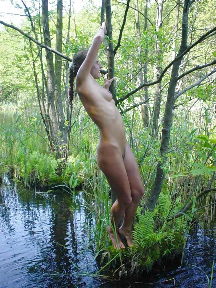 25P Nude brunette is shy