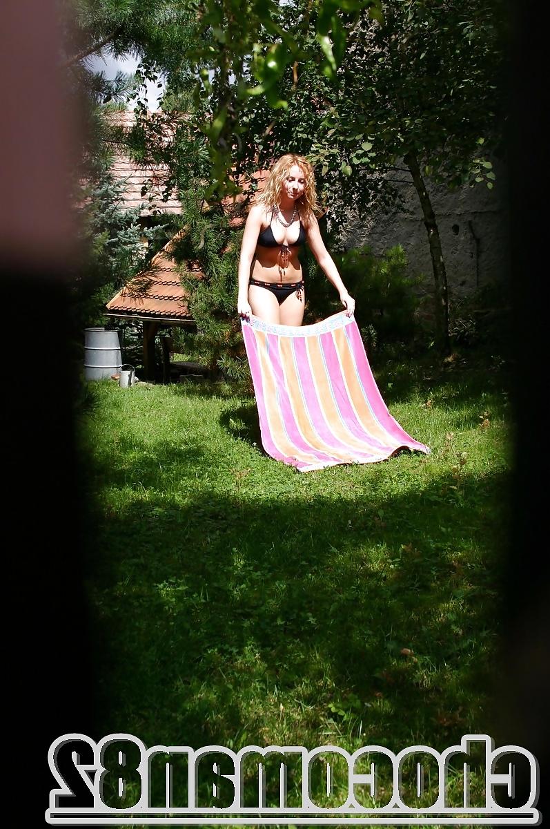 19P Spying on my neighbor tanning nude in backyard
