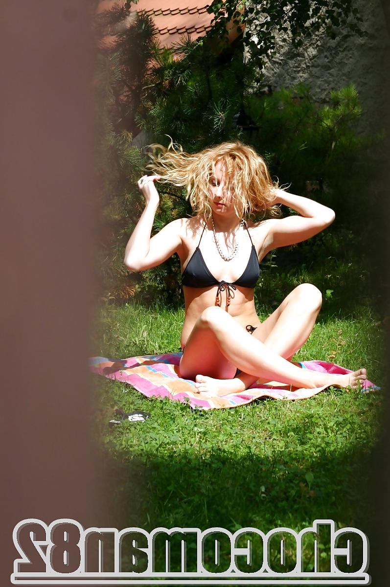 19P Spying on my neighbor tanning nude in backyard