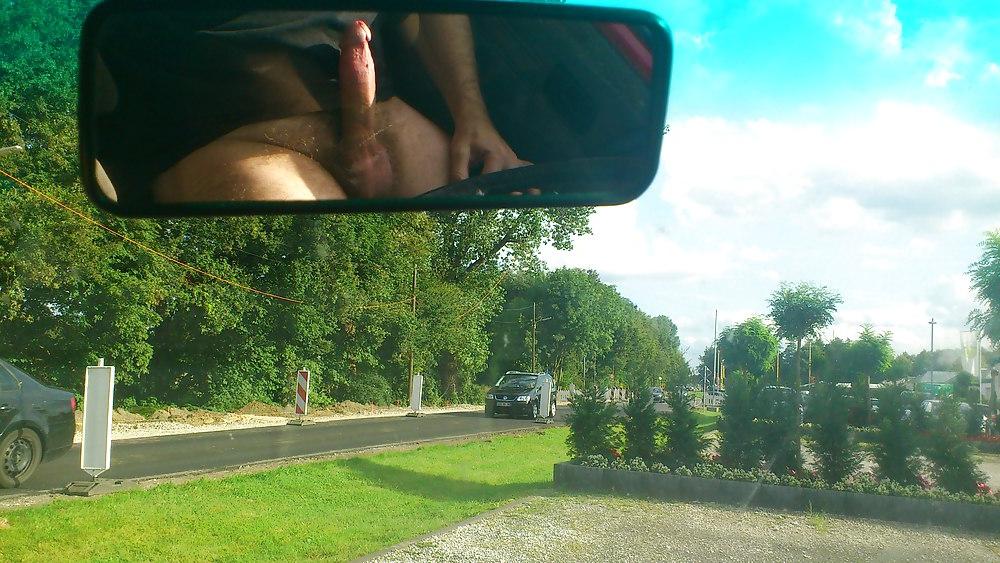 11P My cock in public in my car
