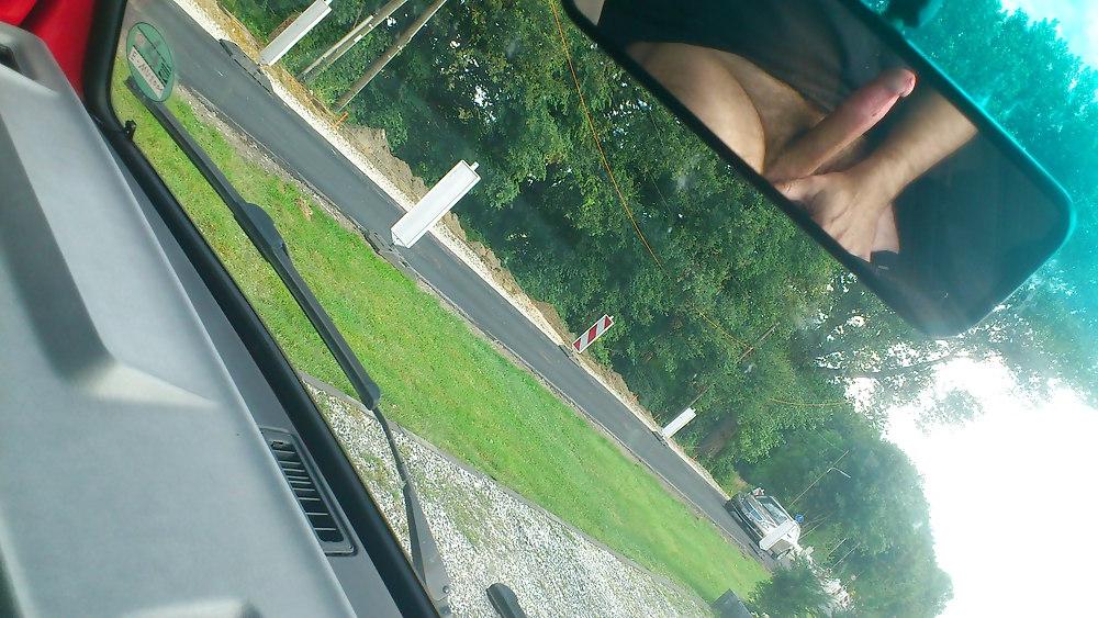 11P My cock in public in my car
