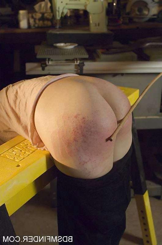10P Blonde Bent Over Spanked And Caned