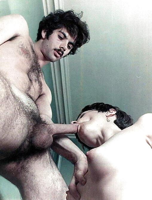 19P Vintage Hairy Couple.