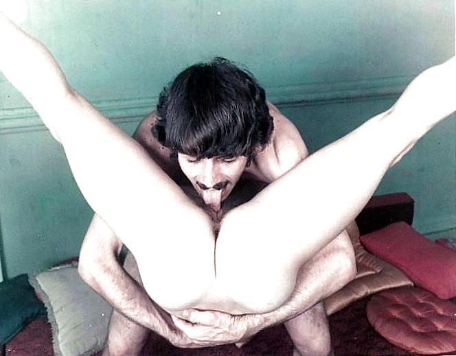 19P Vintage Hairy Couple.