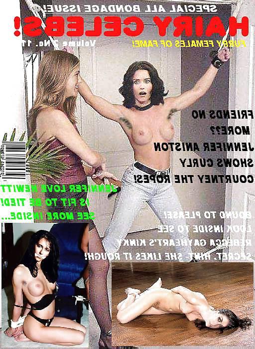 11P Hairy Celebs Magazine - unusual series of fakes I found