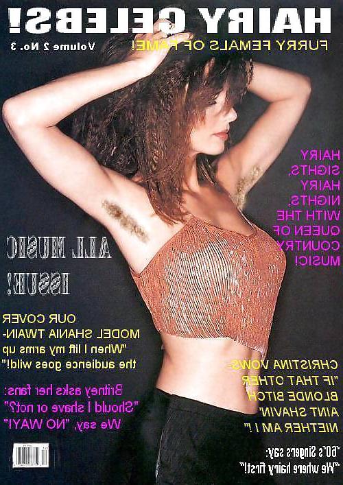 11P Hairy Celebs Magazine - unusual series of fakes I found