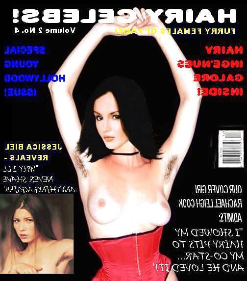 11P Hairy Celebs Magazine - unusual series of fakes I found