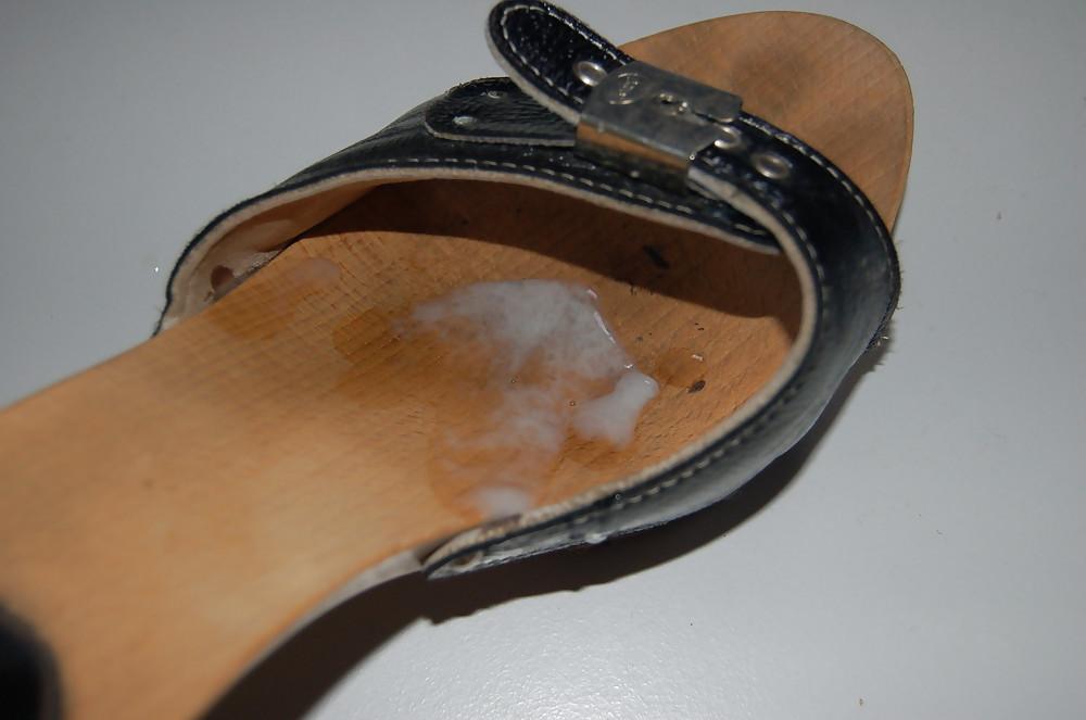 5P Shoejob with high heeled clogs wooden pantoletten