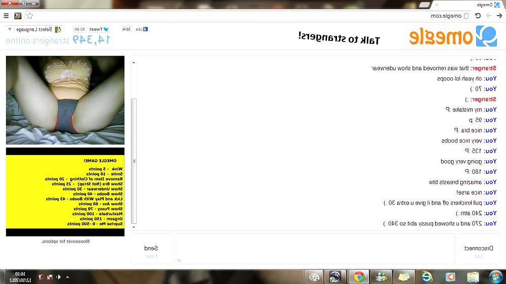 14P Omegle girl completes game