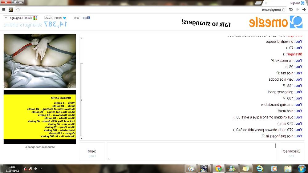 14P Omegle girl completes game