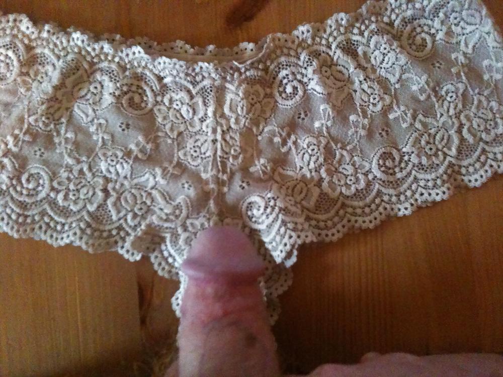 10P Cumming over a pair of wife's panties