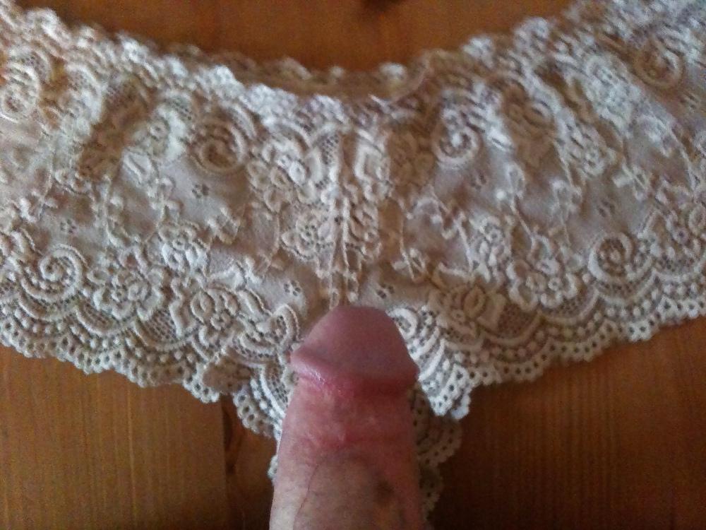 10P Cumming over a pair of wife's panties