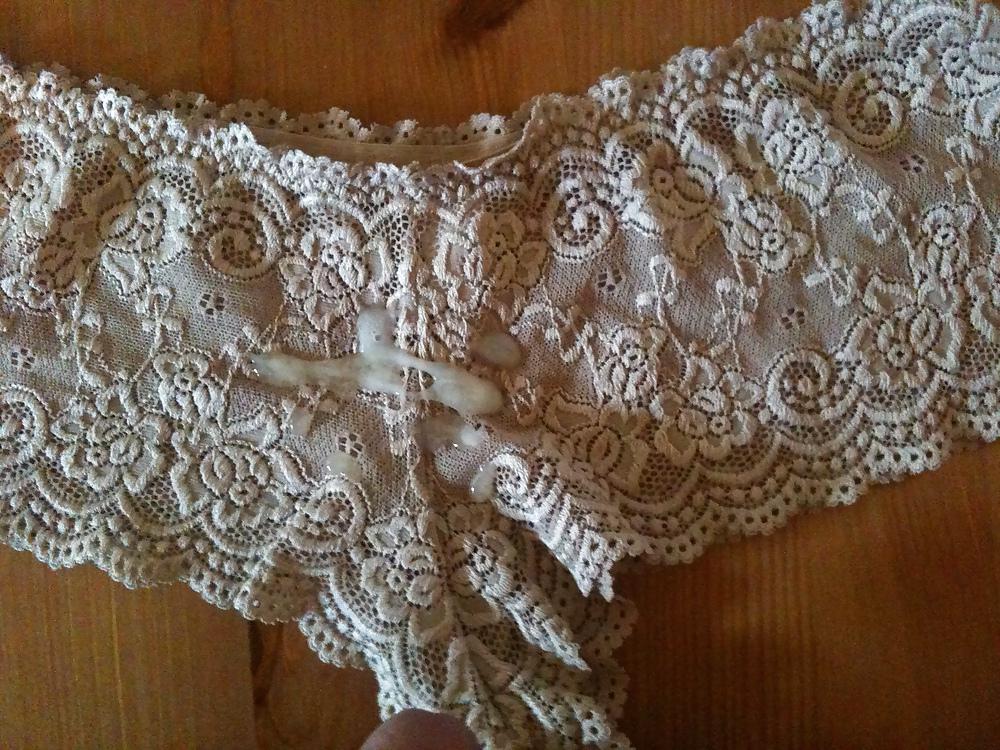 10P Cumming over a pair of wife's panties