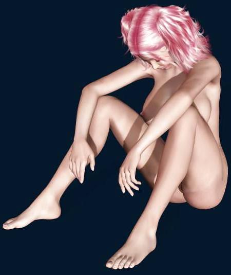 19P 3D -0051-  Cartoon - Erotic Illusions girl
