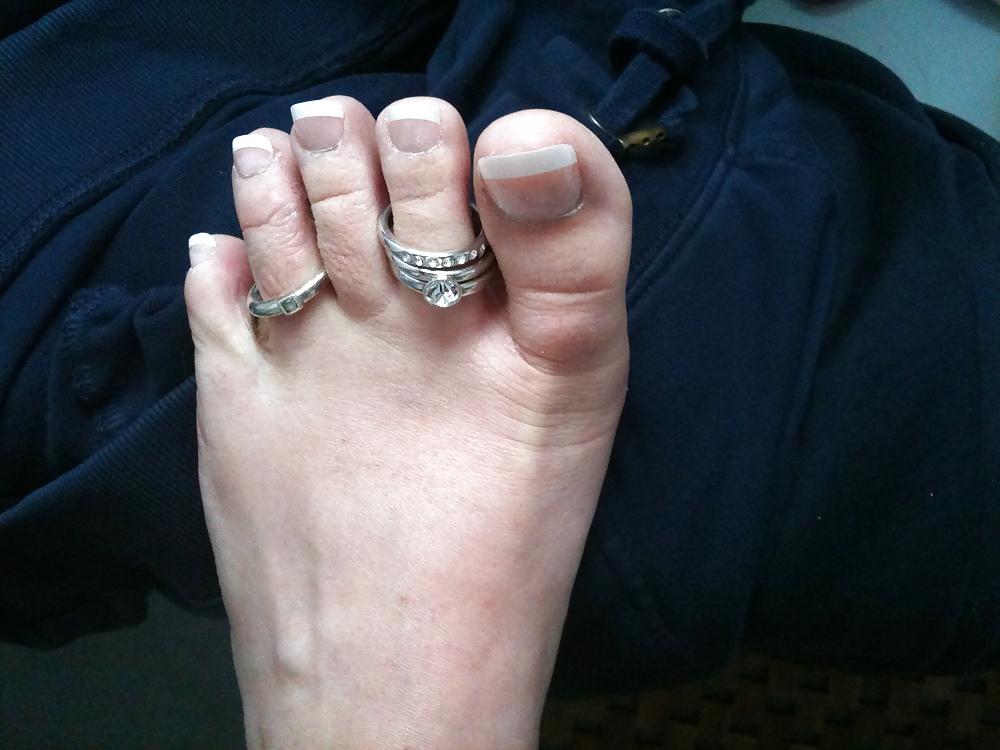 12P My french toe nails.