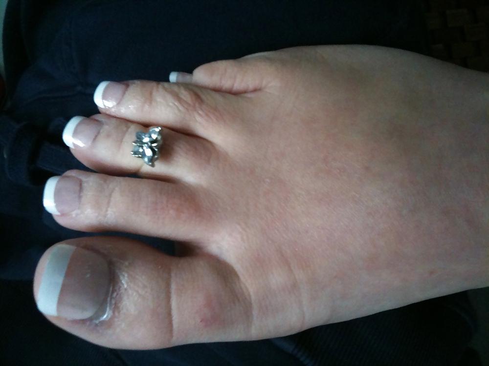 12P My french toe nails.