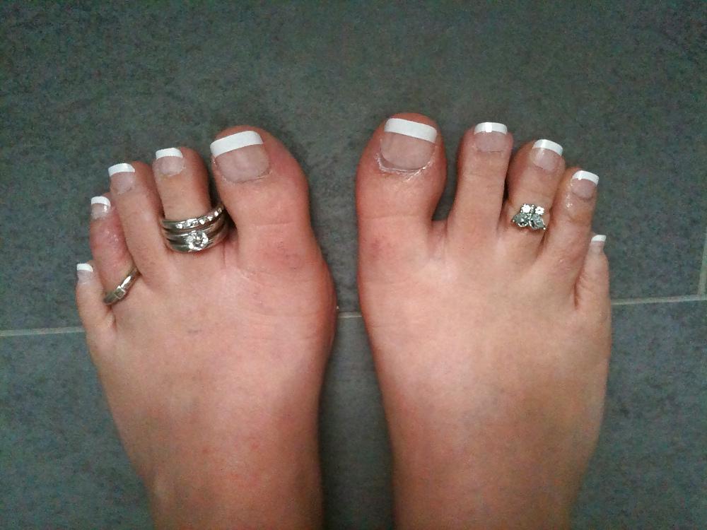 12P My french toe nails.