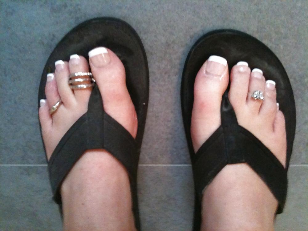 12P My french toe nails.